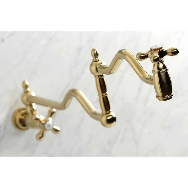 Heritage Wall Mount Pot Filler Kitchen Faucet
