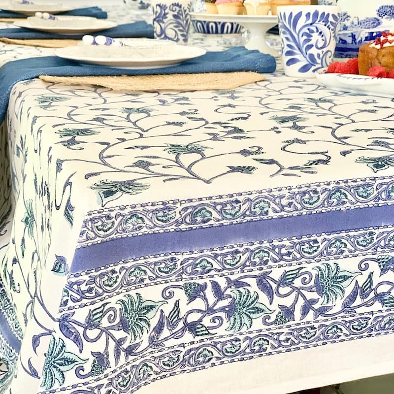 Rectangular Tablecloth- Green Ivy floral