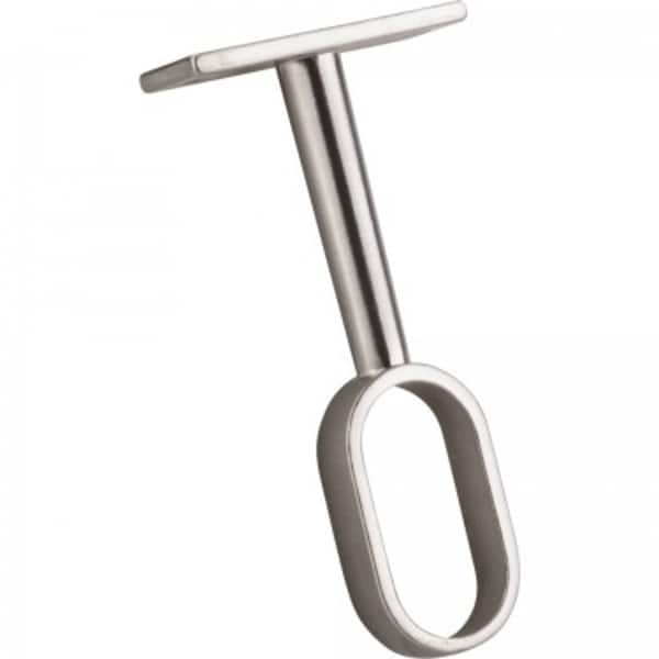 slide 1 of 1, Hardware Resources Center Closet Rod Support Bracket for Oval Closet Satin Nickel
