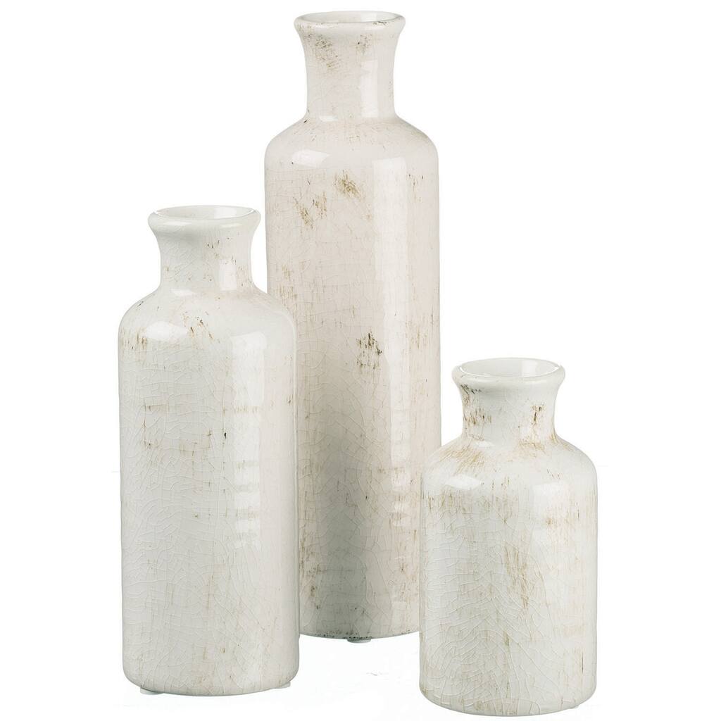 Sullivans Ceramic Bottle Vase - Set of 3