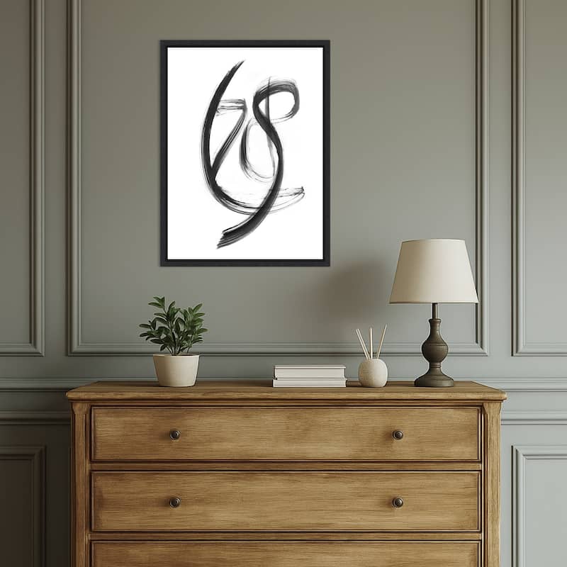 Brush Stroke No. 2 by Danushka Abeygoda (18 x 24 in.), Framed Canvas Wall Art Print