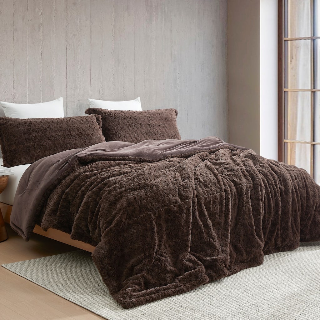 Fluffy Buffalo - Coma Inducer® Oversized Comforter Set - Earthtone Brown