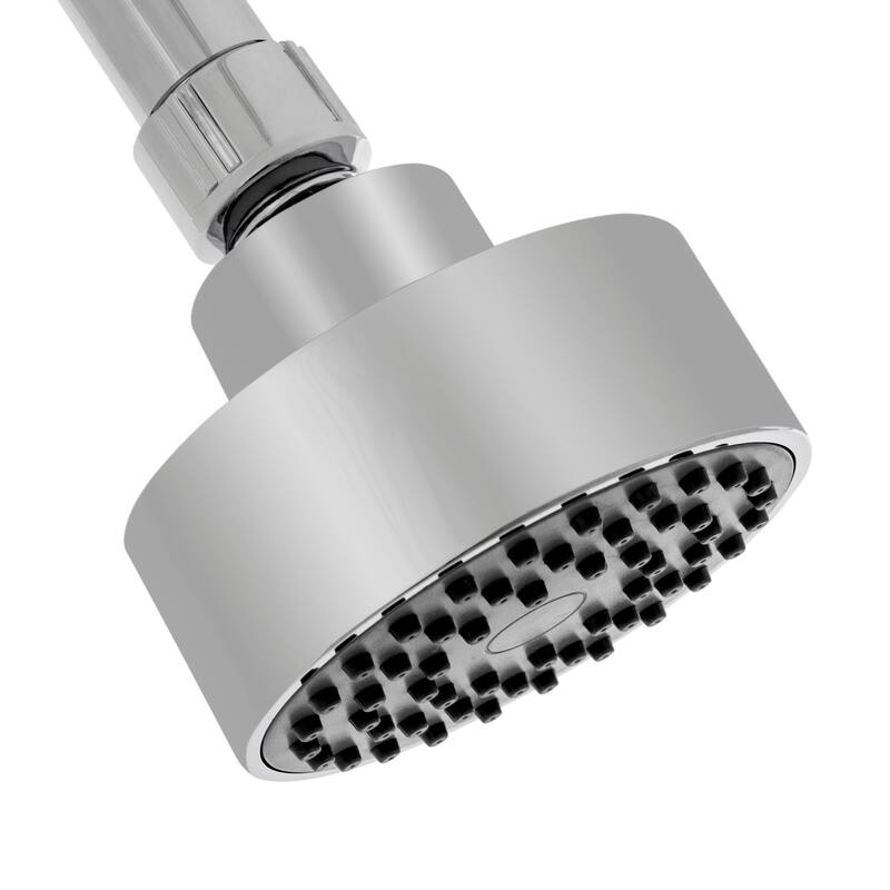 SAFAVIEH Solea Brighten Stainless Steel Single Setting Bathroom Shower Head - 7.2" x 3.1" x 2.4"