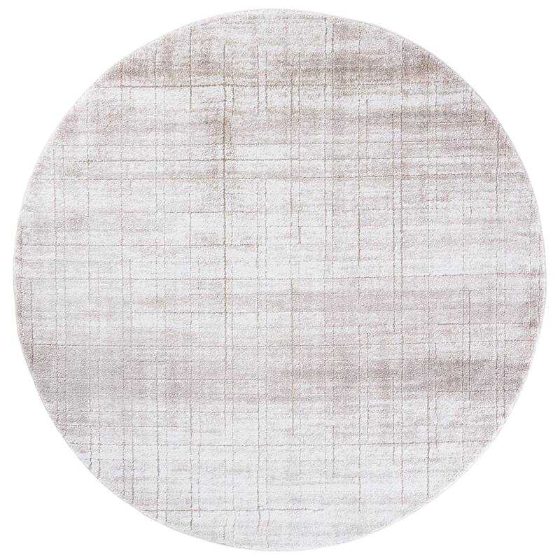 SAFAVIEH Northport Natasa Rug - 6'7" Round - Taupe/Ivory