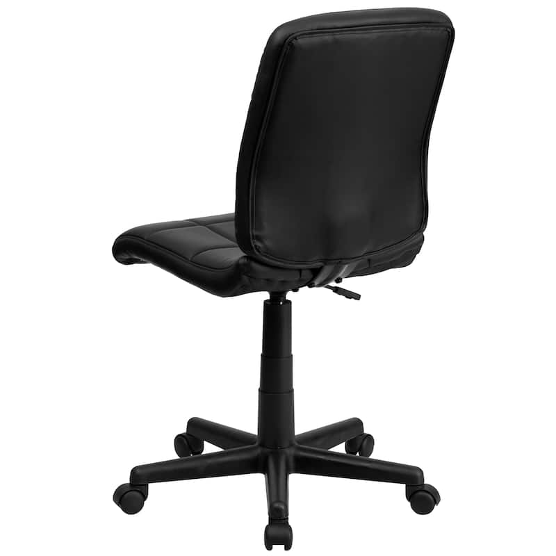 Mid-Back Quilted Vinyl Swivel Task Office Chair