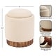 preview thumbnail 2 of 11, Kate and Laurel Jarlan Round Storage Ottoman