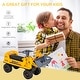 preview thumbnail 4 of 5, Kids Bulldozer Ride-On Toy for Toddler with Tough Wheels, Outdoor Construction Toy with Controllable Digging Bucket