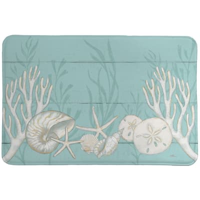 Tranquil Coastal Memory Foam Rug