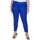 Calvin Klein Women's Plus Linen Blend Pull On Pants Blue Size 22W - Bed ...