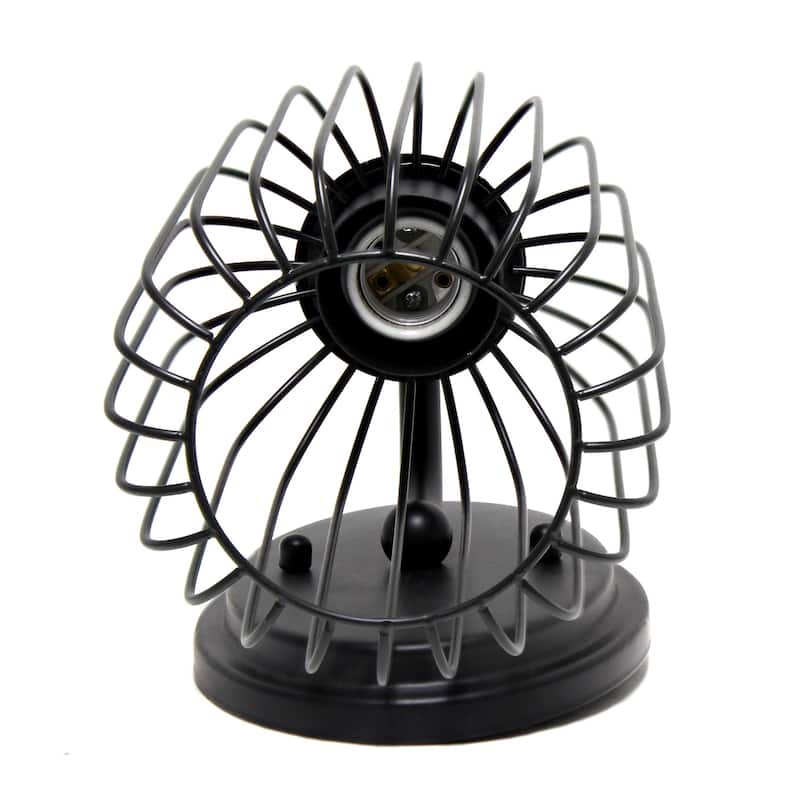 Industrial Cage Wall Sconce - Black Uplight Downlight - Vanity, Entryway, Hallway Lighting Fixture - 10.5
