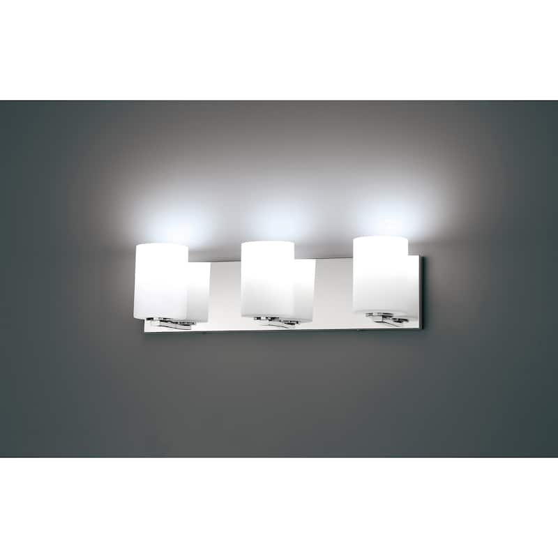 Access Lighting Oslo - LED Bath Vanity - Chrome Finish - Opal Glass - Replaceable LED
