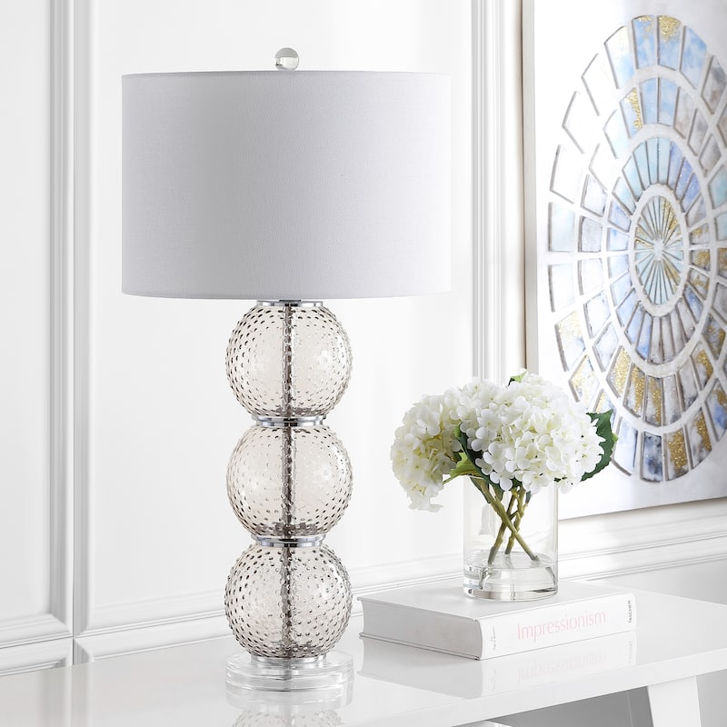 SAFAVIEH Lighting Noella 29-inch Glass Table Lamp (Set of 2) - 15Wx15Dx29H