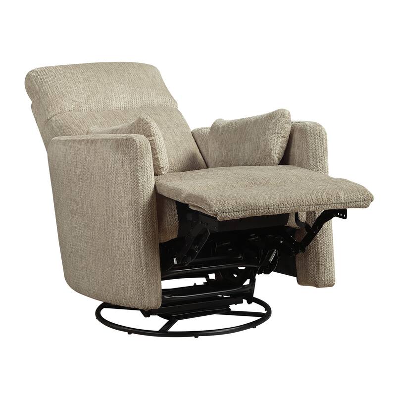 Abbeville 33" Microfiber Manual Swivel Glider Reclining Chair