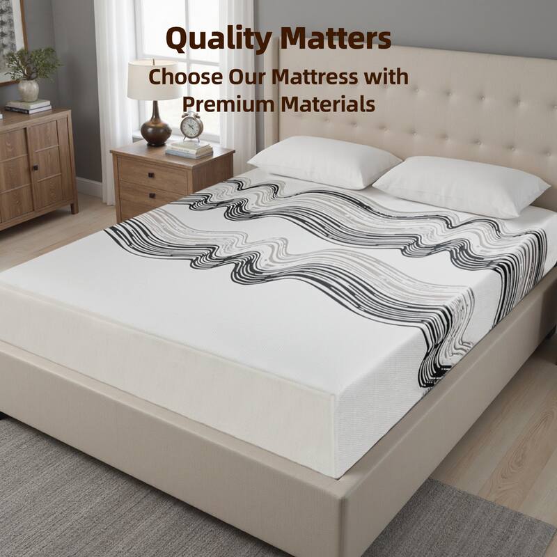 12-Inch King Mattress , High Rebound for Long-Lasting Comfort, Eco-Conscious Material, Sleek Styling Perfect for Modern Bedrooms
