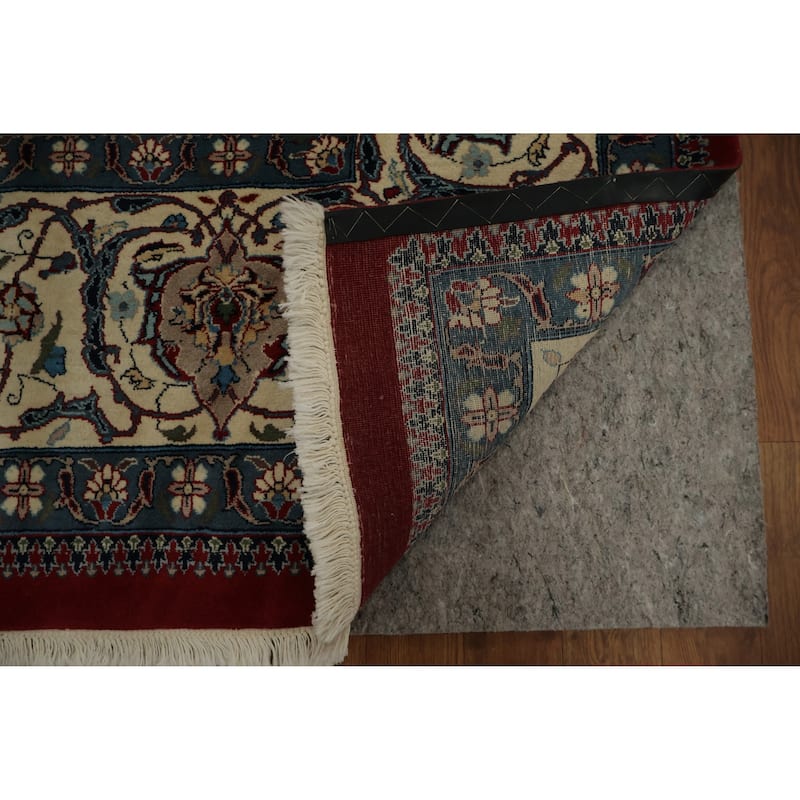 Hand Knotted Oriental 100% Wool Carpet Traditional Floral Red Sarouk Area Rug - 10' 6'' X 8' 0''