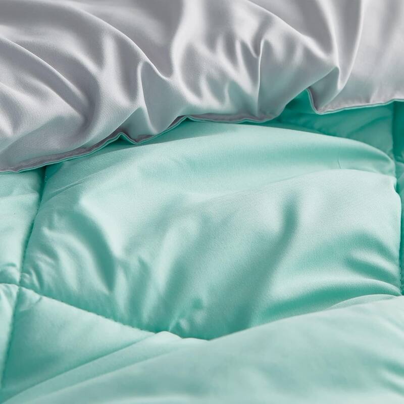 BYB Glacier Gray/Yucca Reversible Comforter - Oversized Bedding