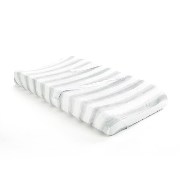 slide 2 of 2, Lush Decor Watercolor Stripe Soft & Plush Changing Pad Cover - 32" x 16" x 5"