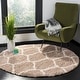 preview thumbnail 55 of 164, SAFAVIEH Hudson Shag Ogee Trellis 2-inch Thick Area Rug 11' Round - Beige/Ivory - Round