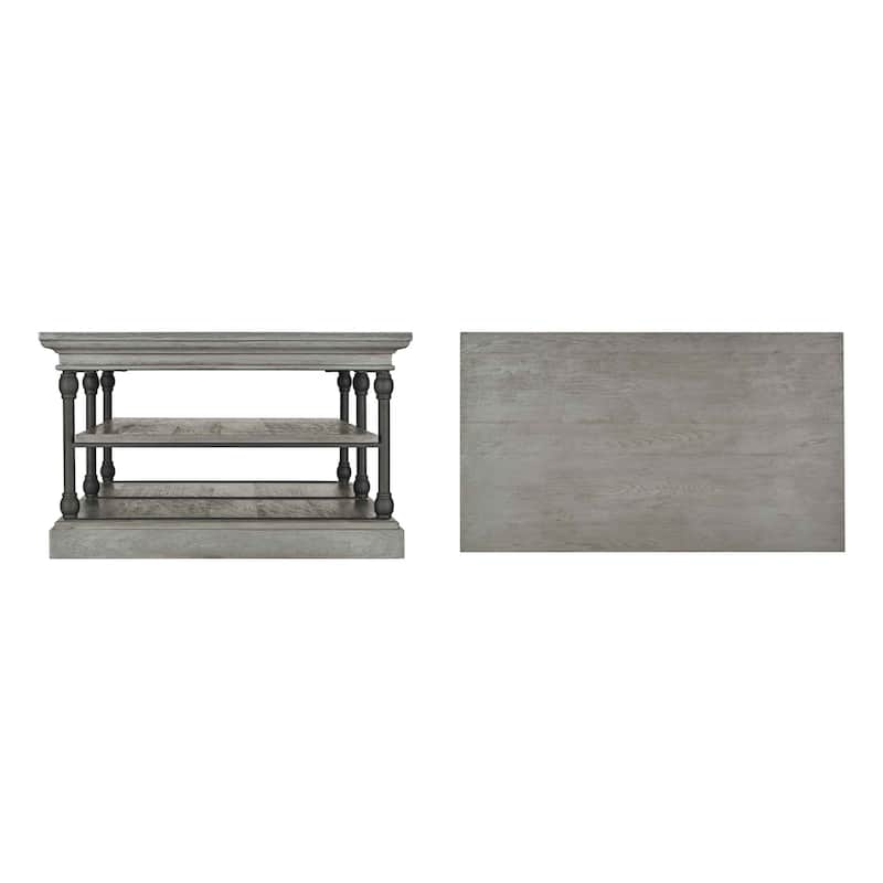 Dubrovnik Cornice Rectangle Storage Shelf Coffee Table