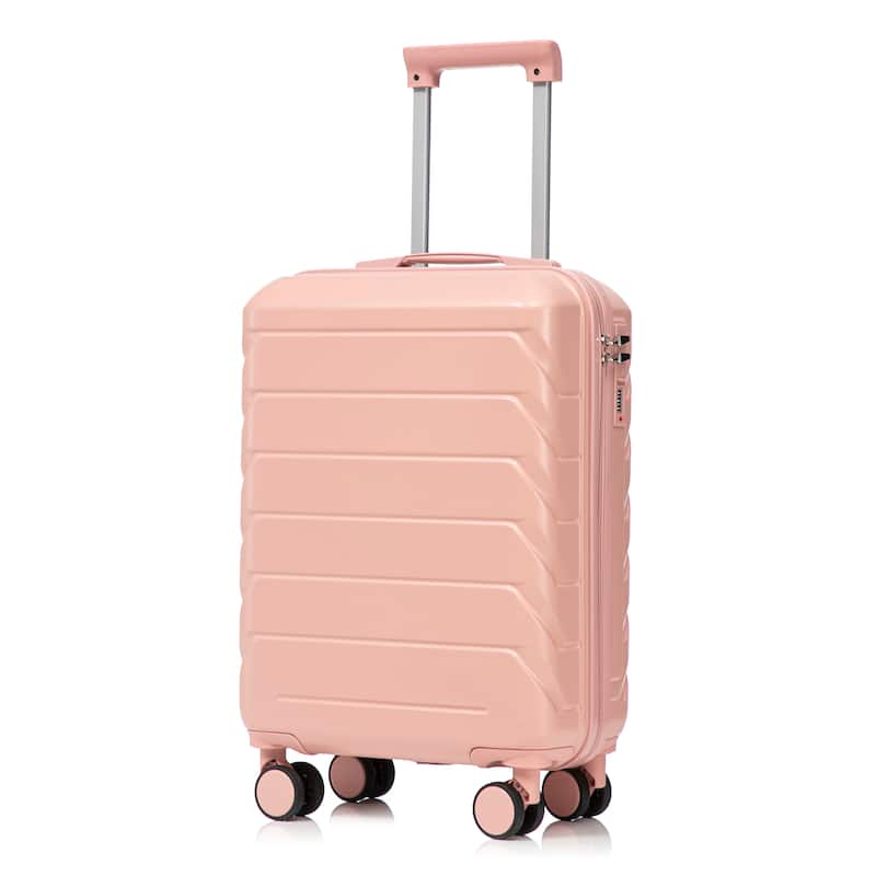 14"/20" ABS Spinner Wheel Luggage w/Combination Lock & Cosmetic Case