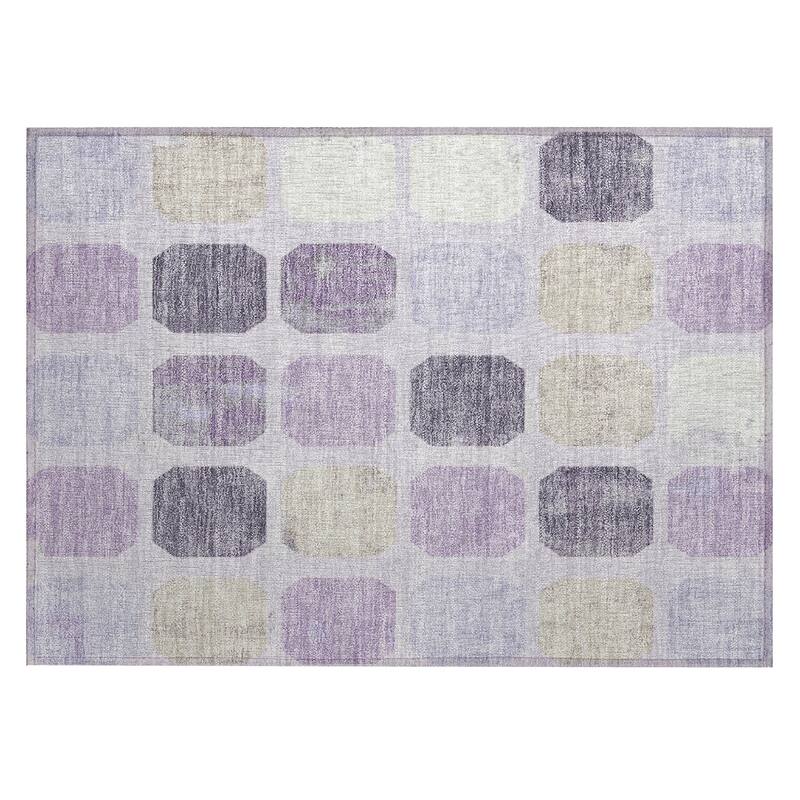 Machine Washable Indoor/Outdoor Casual Contemporary Chantille Rug