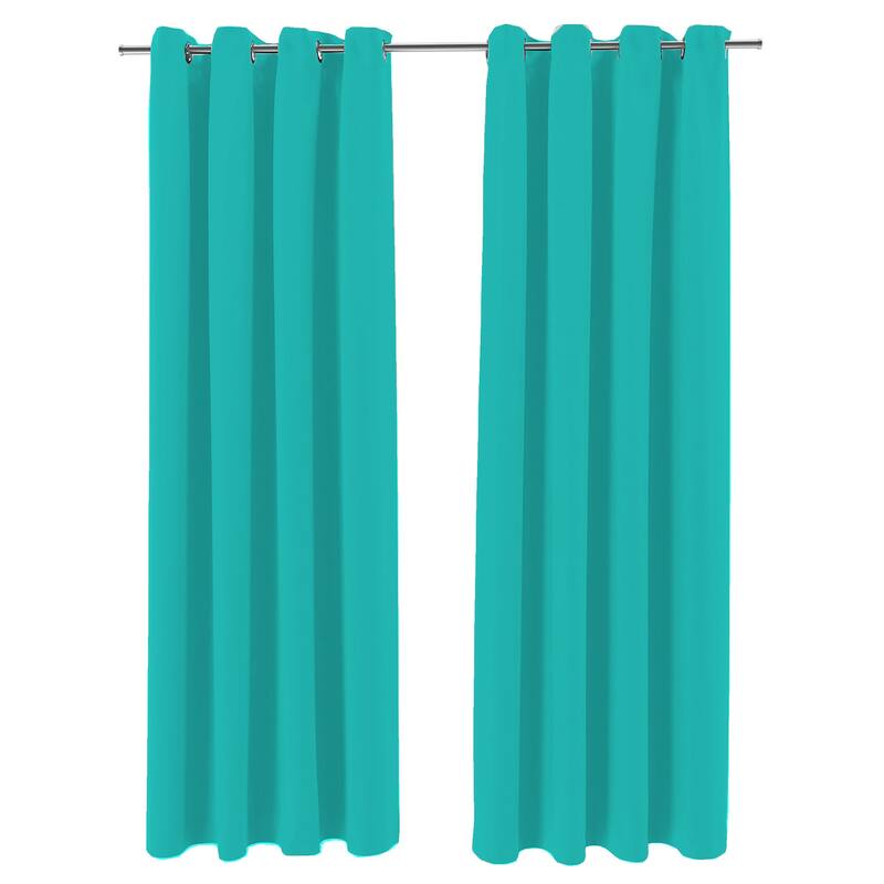 54" x 84" Solid Grommet Semi-Sheer Outdoor Curtain Panel - 54X84