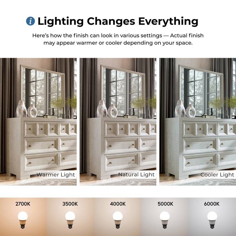 Furniture of America Durem Modern Classic 5-Piece Solid Wood Panel Bedroom Set with 2-Drawer Oversized Nightstand