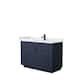 Option Dark Blue, Black Trim, White Cultured Marble Top