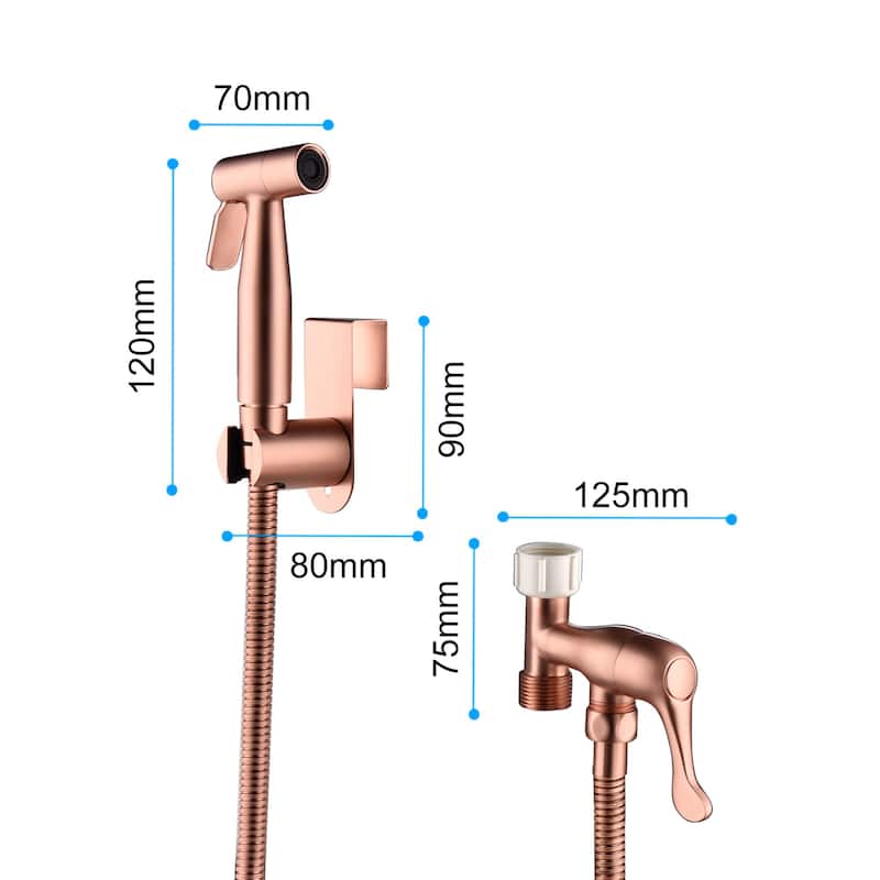 Rose Handheld Bidet Sprayer for Toilet - 8.66 x 6.88 x 2.75 inch