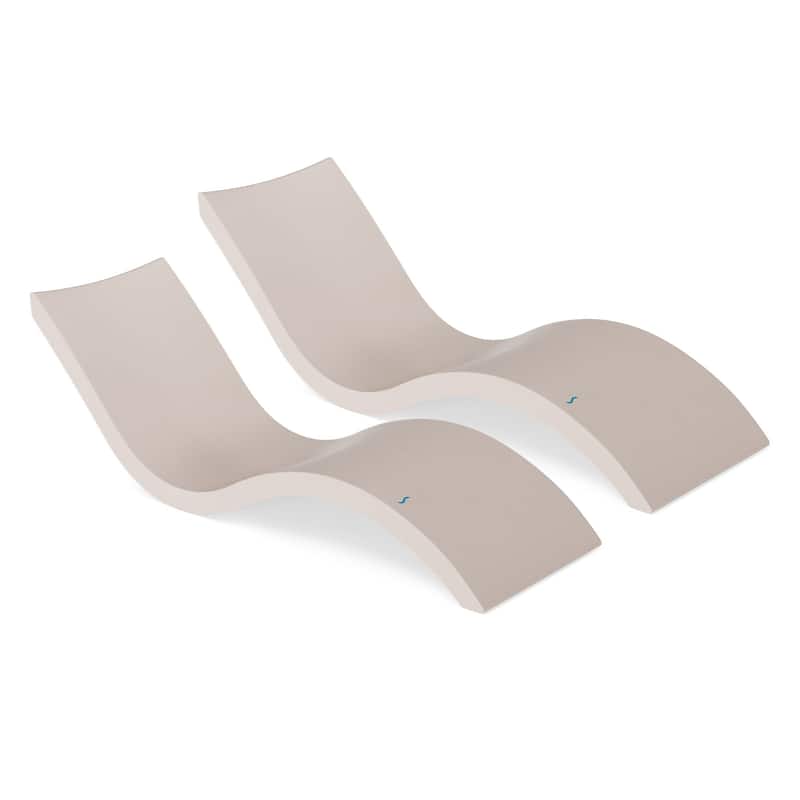 Ledge Lounger - Signature Chaise - Inside Pool & Sun Shelf Lounge Chair - Designed for Shallow Shelves Up to 9" - Cloud