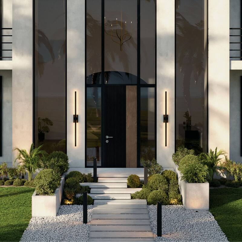 Nocar 60" Outdoor LED Wall Light in Textured Black - Textured Black