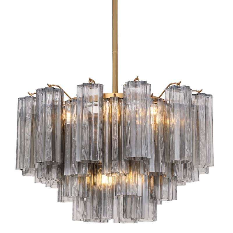 Crystorama Lighting Group ADD-308-SM Addis 9 Light 22" Wide Chandelier - Aged Brass