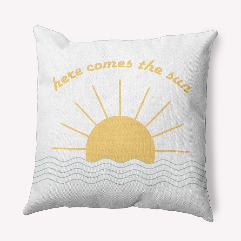 Here Comes The Sun Indoor/Outdoor Throw Pillow