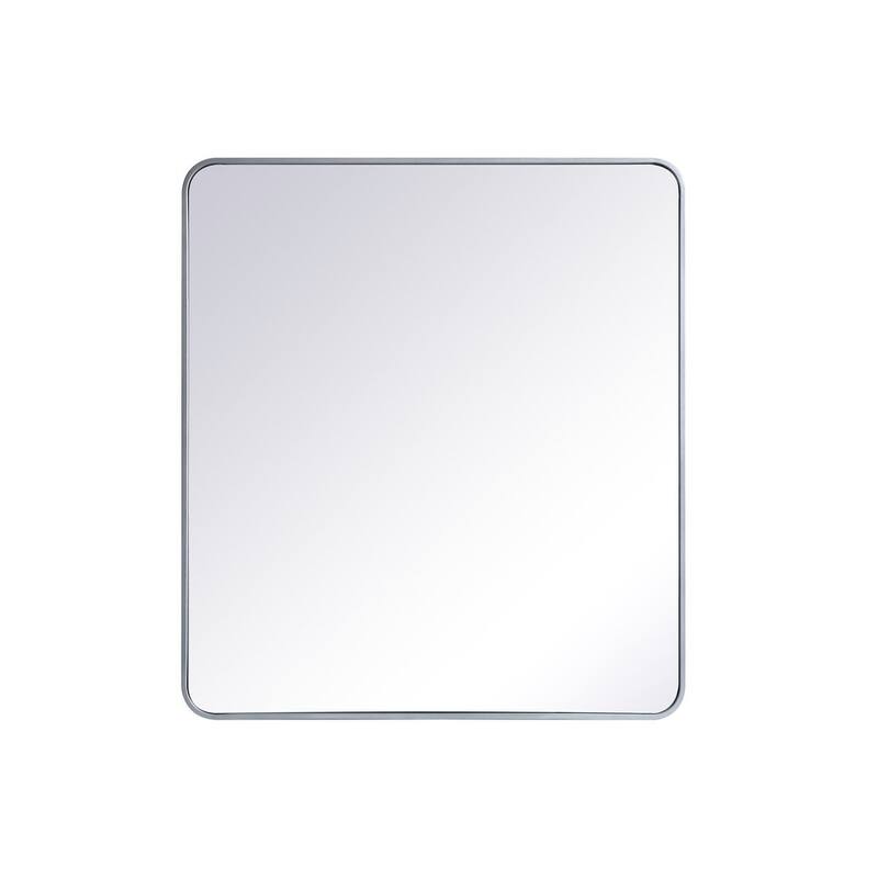 Ezra Soft Corner Metal Rectangular Mirror