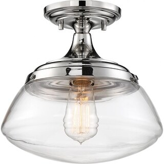 Kew 1-Light Semi Flush Polished Nickel - N/A