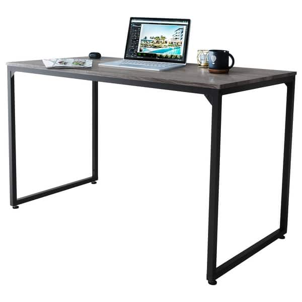 slide 1 of 11, Zenvida Home Office Desk Modern Simple Computer Workstation Study Table