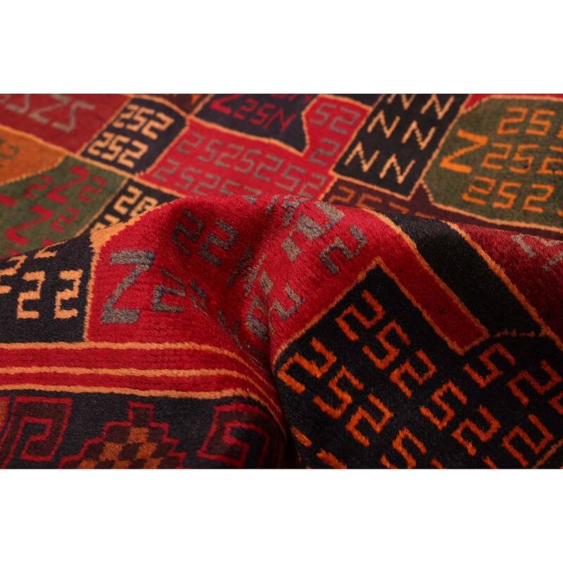 ECARPETGALLERY Hand-knotted Teimani Red Wool Rug - 3'7 x 5'10