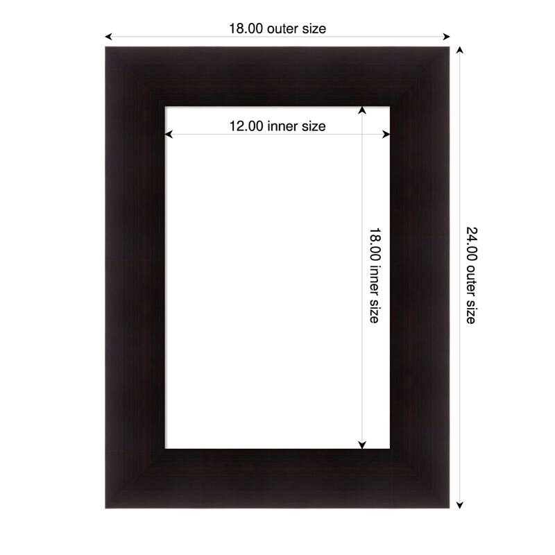 Amanti Art Portico Espresso Framed Dry Erase Magnetic Board - 18 x 24 in