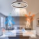 preview thumbnail 4 of 12, 20"/24"/72" Oaks Aura Cotti Low Profile Dimmable Smart Ceiling Fan with Lights 6-Speed Flush Mount Modern Remote