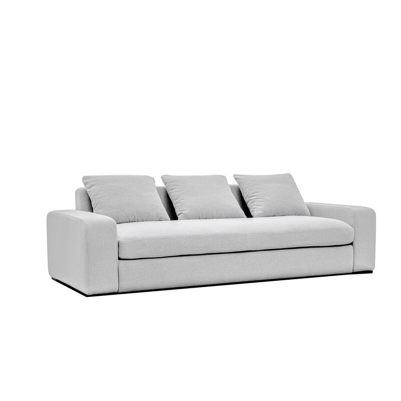 NADAAL STUDIOS Cavan Sofa, Wide Track Arms, Reversible Back Cushions, Feather-Fiber Bench Seat, Ivory