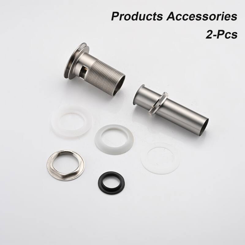 2 Pcs Bathroom Sink Drain With Overflow,Vessel Sink Lavatory Vanity Pop Up Drain Stopper,304 Stainless Steel
