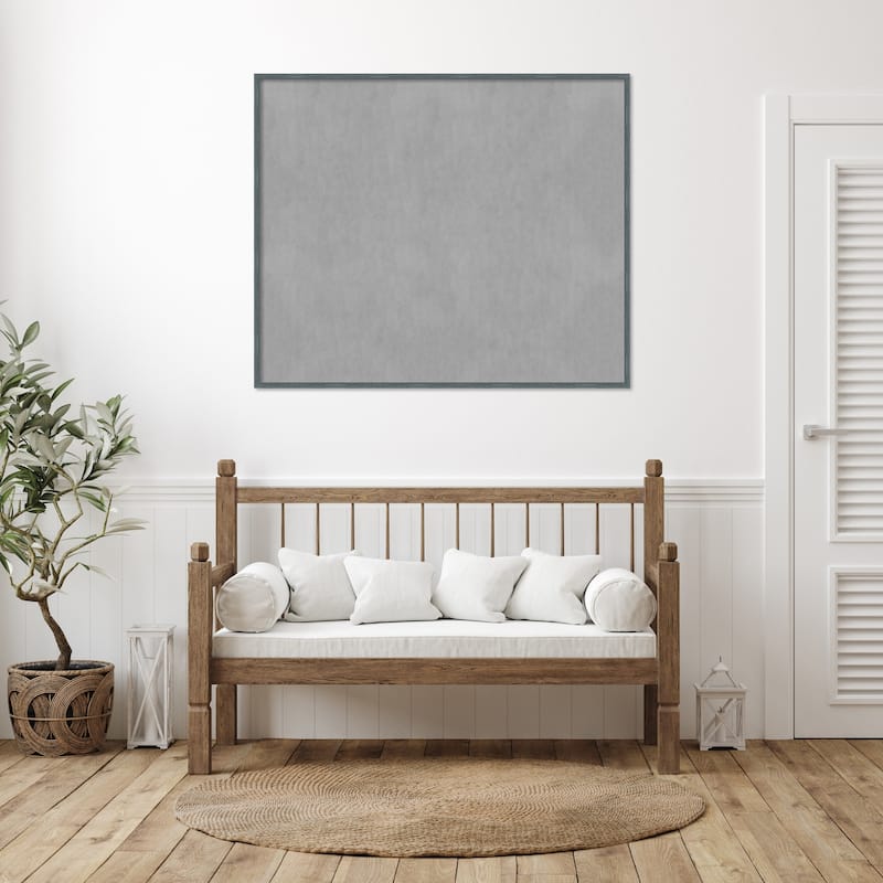Amanti Art Dixie Blue Grey Rustic Narrow Framed Magnetic Board