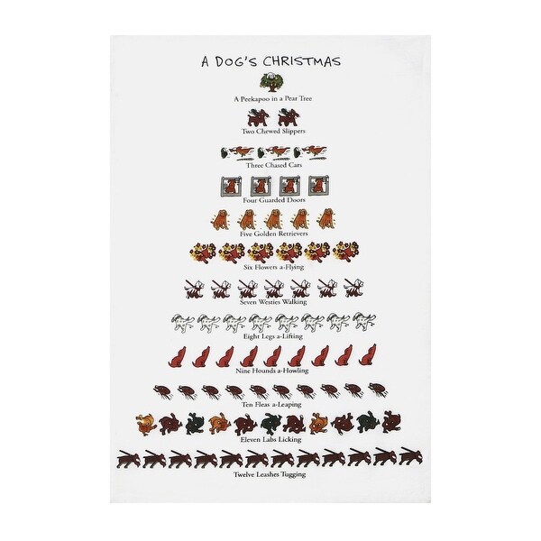12 Days Of Christmas Pet Dish Towel Dog 12 Days Of Christmas Pet Dish Towel Dog