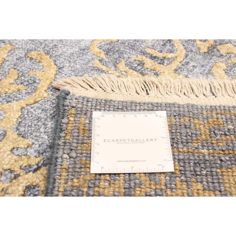 ECARPETGALLERY Hand-knotted Heritage Charcoal Silk Rug - 5'5 x 7'5