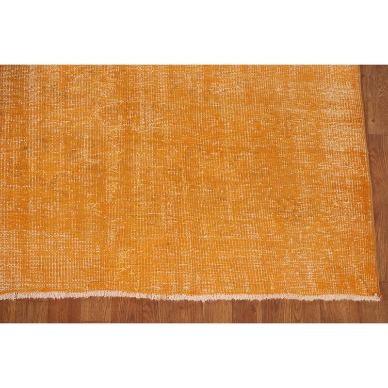 Over-Dyed Sparta Turkish Vintage Area Rug Hand-Knotted Wool Carpet - 7'0" x 9'9"