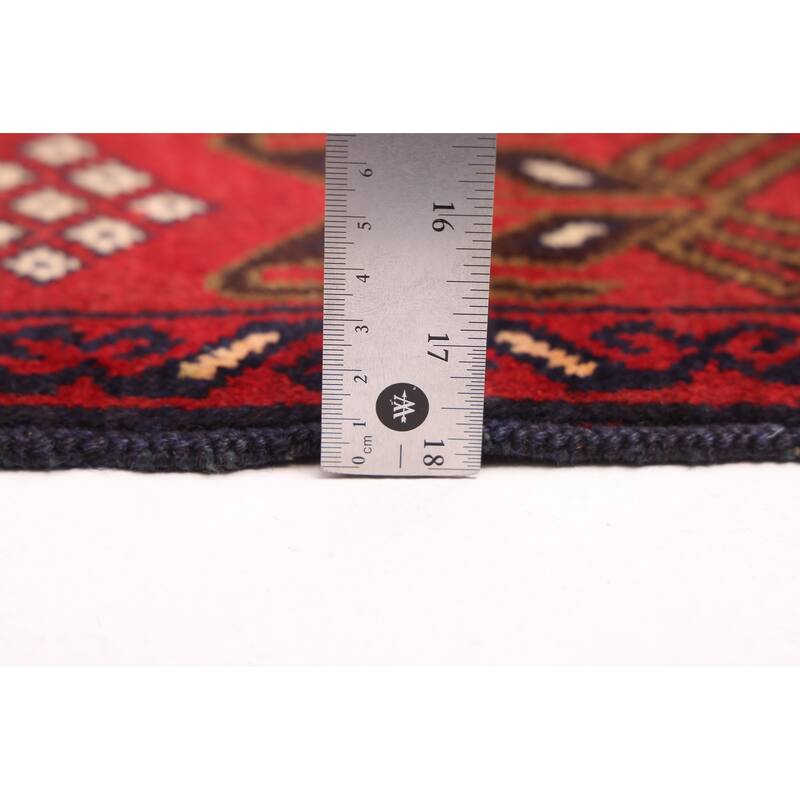 ECARPETGALLERY Hand-knotted Teimani Red Wool Rug - 3'7 x 6'4