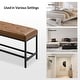 preview thumbnail 6 of 6, HULALA HOME Horst 50 in.W Contemporary Upholstered Bench with Metal Legs