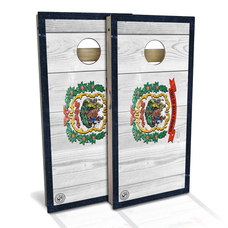 West Virginia Flag Outdoor Cornhole Board Set