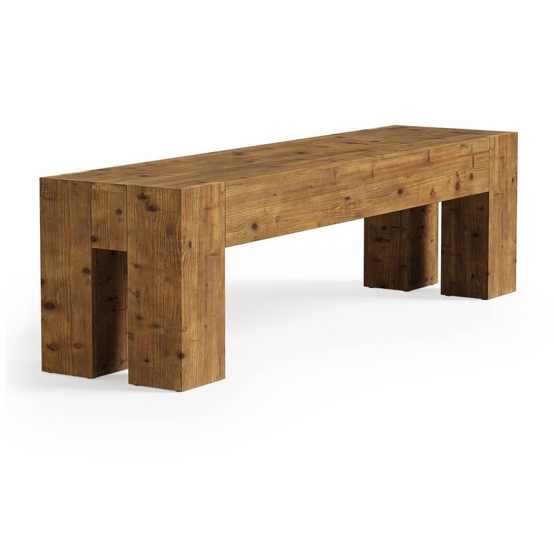 Solid Wood Dining Bench, 63" Extra Long Kitchen Table Bench for Dining Room, Kitchen, Restaurant