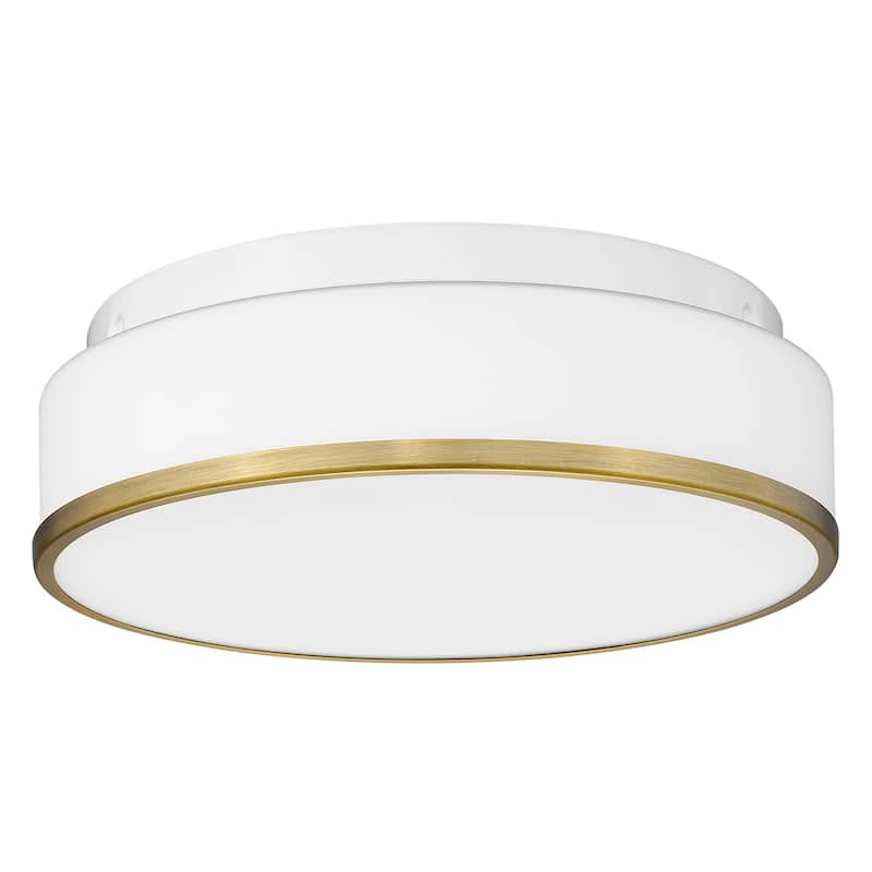 Flush Mount Ceiling Light with Frosted Glass Shade - N/A